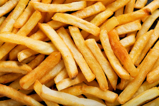 French fries, top view