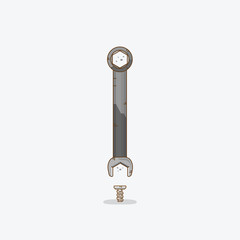 wrench icon in simple graphic