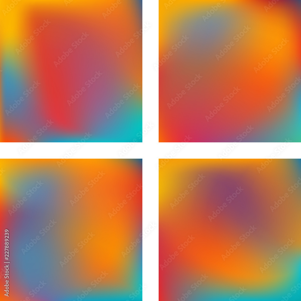 Poster set with abstract blurred backgrounds. vector illustration. modern geometrical backdrop. abstract te