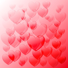 Heart vector background. Valentine’s day design. Abstract background can be used in greeting cards, wedding invitations, cover design, website background, banner, poster, advertising.