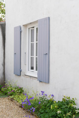 Fototapeta na wymiar French window in house