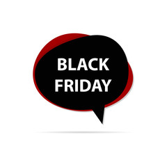 Black friday speech bubble label