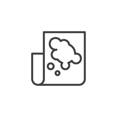 Blood test outline icon. linear style sign for mobile concept and web design. Forensics simple line vector icon. Symbol, logo illustration. Pixel perfect vector graphics