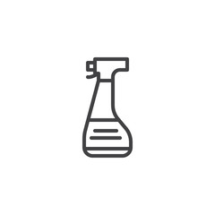 Spray bottle outline icon. linear style sign for mobile concept and web design. Forensics equipment simple line vector icon. Symbol, logo illustration. Pixel perfect vector graphics