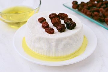 goat cheese with olive oil