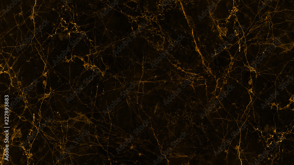 Sticker black and golden marble texture and background.