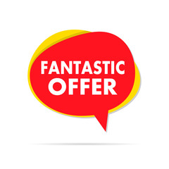 Fantastic offer sale label