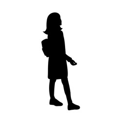 silhouette of a girl is coming