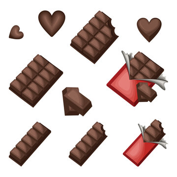 Sweet Chocolate Bar Block Piece Love Shape Wrap