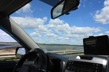 On the road with clouds