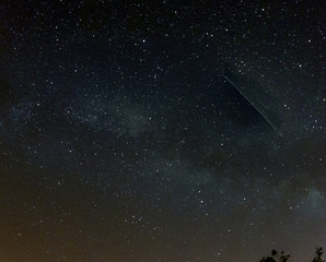 Night sky with outerspace seen from Caminha, Portugal
