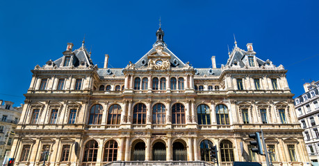 The Palais de la Bourse, a historic monument in Lyon, France