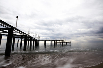 Fototapeta premium pier at sunset