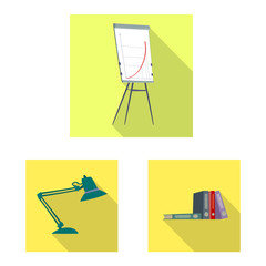 Vector design of furniture and work sign. Set of furniture and home stock symbol for web.