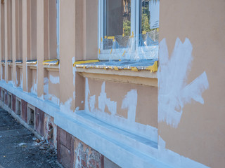 Renovierung einer Hauswand