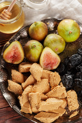 sunflower halva on the table.