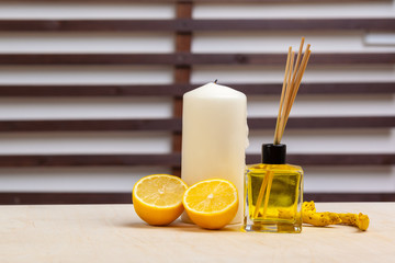 Handmade reed freshener in living room