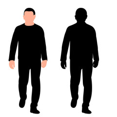  silhouette of a man walking