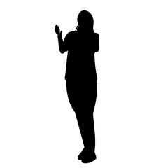white background, silhouette of a girl pulling her hands