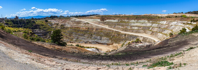 Panorama of limestone mine in Melbourne, Australia