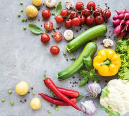 Set of vegetables