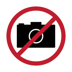 No photo allowed sign.