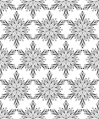 Seamless pattern with snowflakes decor