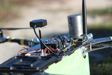 quadrocopter power supply close-up
