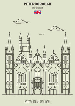 Peterborough Cathedral in Peterborough, UK. Landmark icon