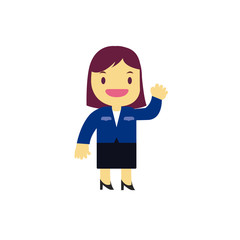 Businesswoman cartoon character design vector illustration
