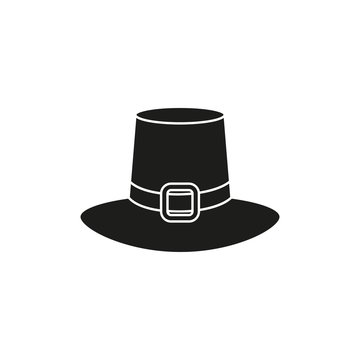 Hat black icon of thanksgiving of the day