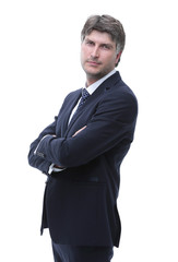 Close-up face of successful businessman