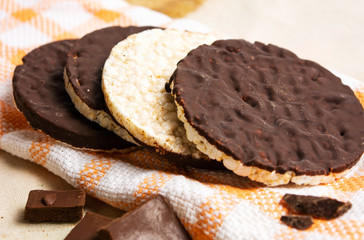 Chocolate covered corn plates snack
