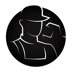 Man in uniform and spanner