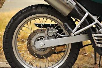 Obraz premium オフロードバイクのタイヤ