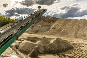 Extraction, treatment and sale of all types of natural and artificial sand
