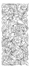 Obraz premium Floral pattern in art nouveau style, vintage, old, retro style.