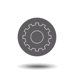 Gears options linear icon. Thin line illustration. Vector isolated outline drawing