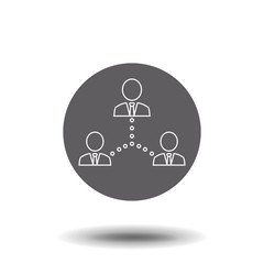 Organizational structure linear icon concept. Organizational structure line vector sign, symbol, illustration.