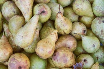 natural Pears at a market