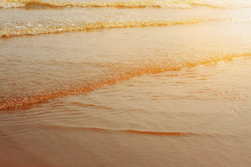 Sea waves with sunlight.