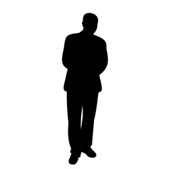 isolated, silhouette man business