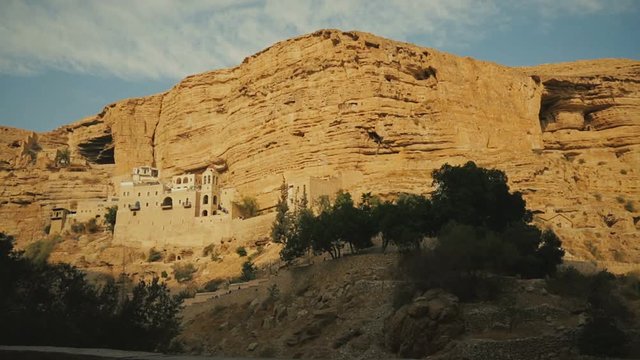 Orthodox Monastery of St. George - one of the oldest monasteries in world, is located in the lower valley Kelt in the Judean desert in Palestinian Authority, 5 km from Jericho.