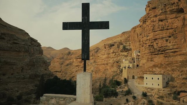 Orthodox Monastery of St. George - one of the oldest monasteries in world, is located in the lower valley Kelt in the Judean desert in Palestinian Authority, 5 km from Jericho.
