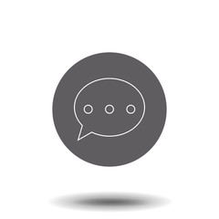 Speech, bubble, dialog box line icon on white background. Thin line sign for design logo. Outline pictogram on white background