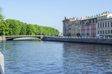Panteleimon bridge over the Fontanka river. Saint-Petersburg
