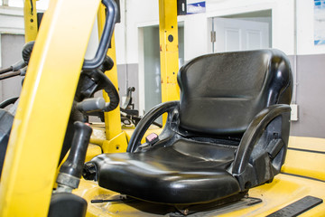 The seat of the forklift