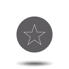 Fototapeta premium Star line icon, favorite outline, linear pictogram isolated on white. Logo vector illustration