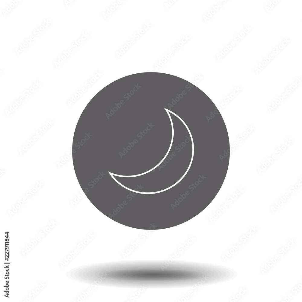 Poster crescent icon. element of halloween for mobile concept and web apps icon. thin line icon for website