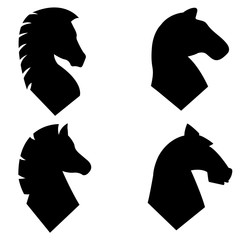 Horse head icon, logo on white background